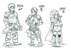 jamscandraw: First pass at some concept art for a few characters
