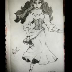 Esmeralda sketch from a while back #esmeralda #disney #sketch