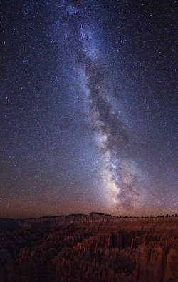 theencompassingworld:  Milky Way above Bryce Canyon Amphitheater,