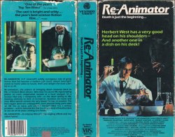 midnightmurdershow:  Re-Animator (1985) VHS Cover