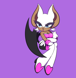 shroomcave:  Playing with rouge’s design a bit. im surprised