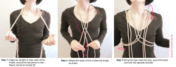 fetishweekly:  Shibari Tutorial: Weave Harness ♥ Always practice