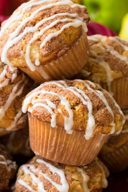 justfoodsingeneral:  Apple Snickerdoodle Muffins “Those vanilla