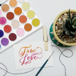 True love waits, yes or no? ➡Watercolor lettering classes on