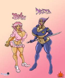 sun1sol:  Beta & Delta    A character sheet of two old Ocs