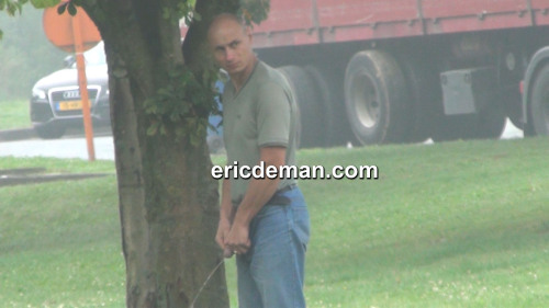 peeking-out-males:  edemansmalesportsblog:  snapshots of video I shot today , me hiding in the bushes Part one again so many truckers I caught here a few of themÂ !  as always all my own made videos in FULL HD , EXCLUSIVE at www.ericdeman.com  Peeking