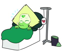 drawendo:   Get well soon, Space rock   my poor smol gem DX>