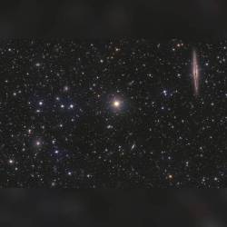 NGC 891 vs Abell 347 #nasa #apod #ngc891 #spiralgalaxy #abell347