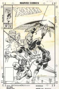 marvel1980s:  1993 - Anatomy of a Cover - Spectacular Spider-Man #197By Sal Buscema 