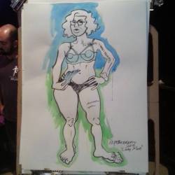 Drawing of Libby Mae at Dr. Sketchy’s Boston. #mattbernson