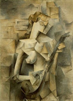 elmayordelosdiez: Picasso, “Mujer con mandolina” (1910)