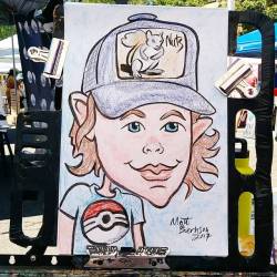 Doing caricatures at the Central Flea in Central Square today!