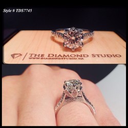 thediamondstudio:  This ring was made with a 1.00ct round cut