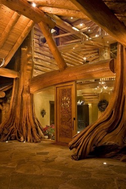 Taking things literally (“tree house” log home in Whistler,