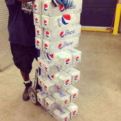 #pepsi driver stacking soda… Like a boss! #jenga #instaphoto