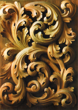 denoyelle:  Akantus wood carvings from a book. <3 