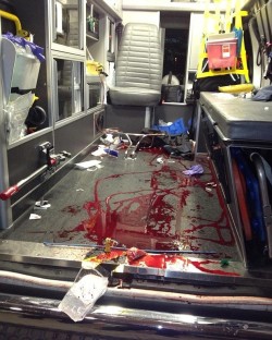 deformutilated: An EMS worker posted a picture of a blood-splattered