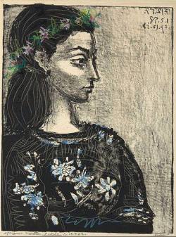 fravery: Femme au corsage à fleurs’, by Pablo Picasso, 1962