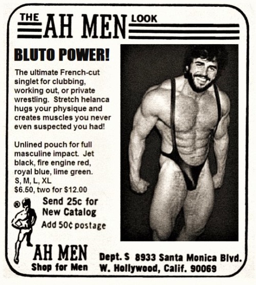 blutoshrine:  Bill Cable models the ‘Bluto Power’ singlet