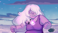 melonsmell:  screencap redraw of amethyst fusing with her gf