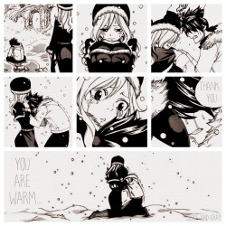 juvia-and-gray:  Gray & Juvia - Chapter 416  "You're warm"