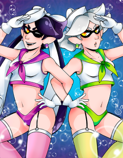 ravibun:  Summer is coming, time to rock those swim suits, squid