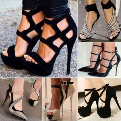 ideservenewshoesblog:  Black Open Toe Stiletto Heel Women Pumps