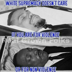takeprideinyourheritage:So now that we see non violence isn’t working, what do we do now? #BlackLivesMatter #blacktumblr #MalcolmX #MLK #staywoke #every28hours  Recognize ur enemy. Peep their tactics and stay ready