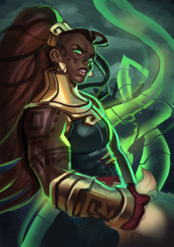 raspbeary:a messy illaoi paint! (4th time uploading!!! I hate