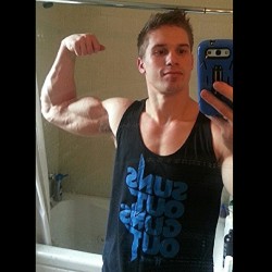 Showing Off His Arms