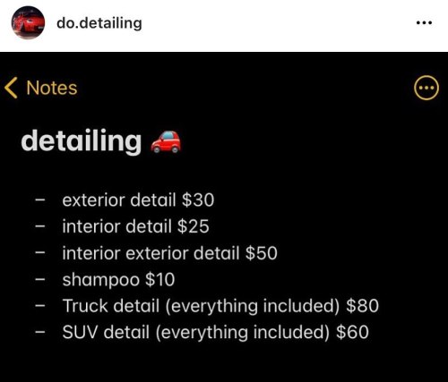 Hit up my nephew @toao.dom for all your auto detailing needs!