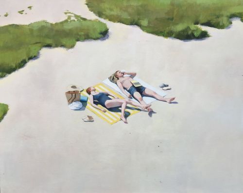 grundoonmgnx: Elisabeth McBrien, The Beach Goers, 2018  Oil