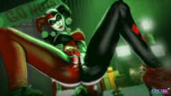 ninssfm:  Well here ya go, Harley pulling that suit just a bit tighter. Sorry to all you folks that guessed futa, that red portion was a bit deceptive there.This model is really well made though, and interesting already kinda gets the cameltoe all on