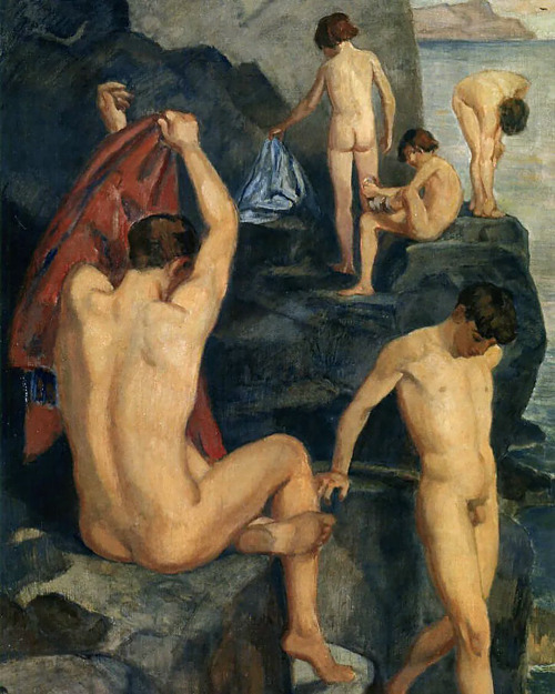 antonio-m:  “Bathers at Black Rock”, 1930, by Ludwig von