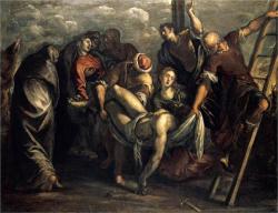 thesavagesgallery:  Tintoretto (1518-1594) The Deposition, 1559.