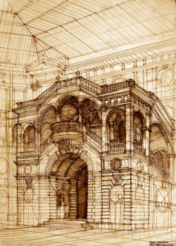 ryanpanos:  Architectural Sketches by Maja Wrońska