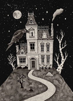 curvethemoonshine:  gothdolly:   The Raven by Edgar Allan Poe 