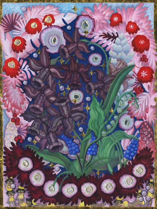 wtxch:  Larissa Bates (American, b. 1981)Yankee Neocolonial Garden: