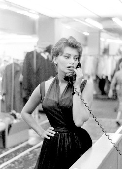 Sophia Loren in New York City, c. 1958. 