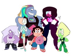 vintagecatsu:  the crystal gems ✨  now w/ extra bismuth and