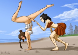 coin-operated-vagina: Ty Lee Does a Handstand for Azula by Donutwish