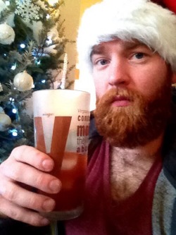 beardpornography:  Merry Christmas from Toronto! 5th drink in,