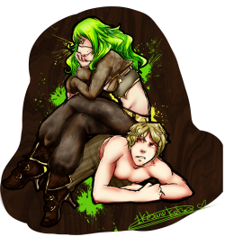 Awn <3 They are two of my ocs, Dragostea and Gabriel, she’s