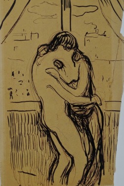 neo-catharsis:Edvard Munch, sketch for The Kiss, 1895