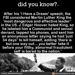 did-you-kno: After his ‘I Have a Dream’ speech, the  FBI