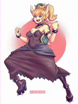 supersatansister: Peacher: Super Crown BowserStopped everything