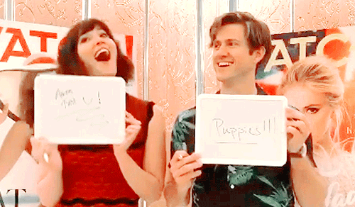 leepacey: [x]  Mary Elizabeth Winstead and Aaron Tveit - “Watch! Magazine” asks the stars of BrainDead “What makes you smile?” (june 2016)