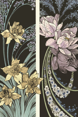 clawmarks:Blumen-Ornamentik - Josef Pilters - 1900 - via Staats-