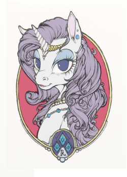 fillyphalanx:  A little Rarity portrait.  My laaaady <3