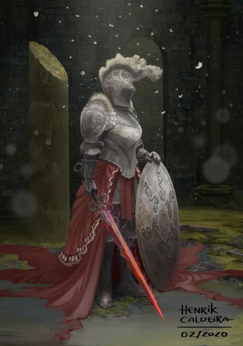 manfrommars2049:The dust Knightess by Henrique Caldeira via ImaginaryKnights